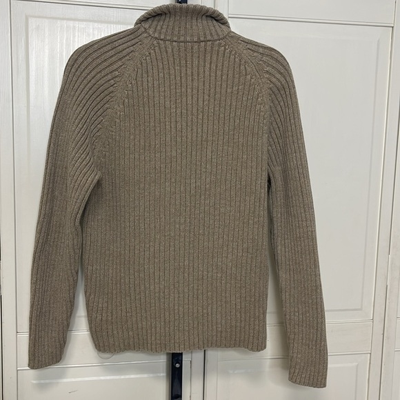 Abercrombie & Fitch Men's Muscle Pullover 1/4 Zip Tan Khaki Sweater Size XL Knit - Picture 6 of 11